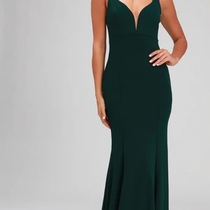 Formal bridesmaid green dress, Size L